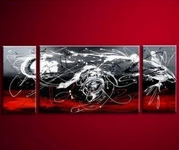 Black and Red Abstract Art, Living Room Wall Art, Modern Art, Living Room Wall Art, Painting for Sale-Paintingforhome