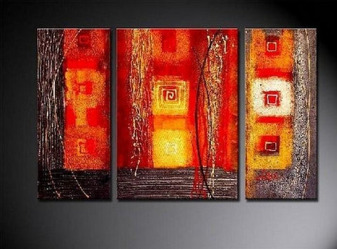 Red Abstract Painting, Bedroom Wall Art, Large Painting, Living Room Wall Art, Modern Art, Abstract Painting, Art on Canvas-Paintingforhome