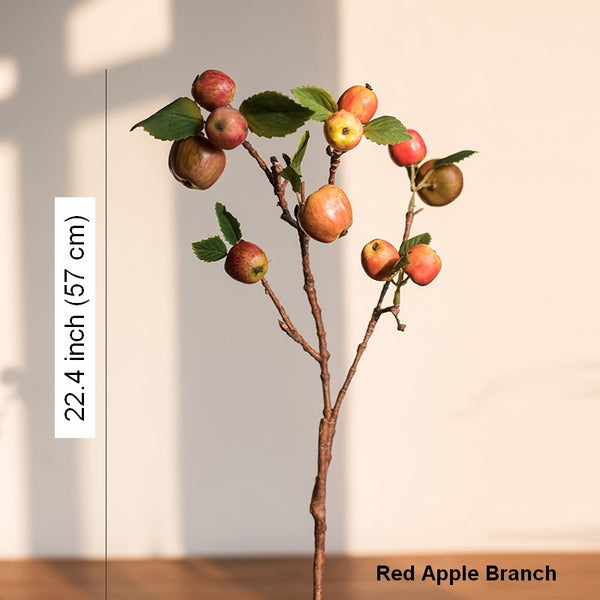 Beautiful Modern Flower Arrangement Ideas for Home Decoration, Apple Branch, Fruit Branch, Table Centerpiece, Simple Artificial Floral for Dining Room-Paintingforhome