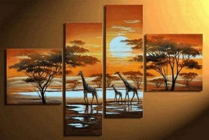 African Painting, Abstract Art, Sunset Painting, Extra Large Painting, Living Room Wall Art, Modern Art, Extra Large Wall Art, Contemporary Art, Modern Art Painting-Paintingforhome