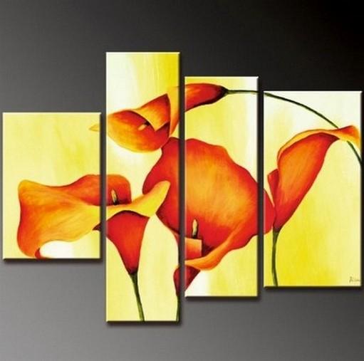 Abstract Painting, Bedroom Wall Art, Large Painting, Abstract Art, Calla Lily Flower Painting, Modern Art, Wall Art, Contemporary Art, Modern Art-Paintingforhome