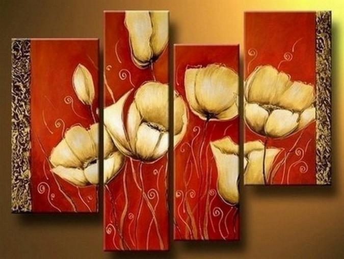 Lotus Flower Art, Abstract Painting, Dining Room Wall Art, Large Painting, Abstract Art, Calla Lily Flower Painting, Modern Wall Art, Contemporary Art-Paintingforhome