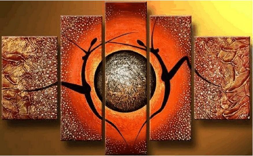 Large Art, Buy Abstract Painting, 5 Piece Canvas Art, African Woman Painting, Abstract Art, Canvas Painting for Sale-Paintingforhome