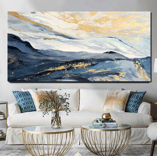 Large Painting on Canvas, Living Room Wall Art Paintings, Acrylic Abstract Painting Behind Couch, Buy Paintings Online, Simple Acrylic Painting Ideas-Paintingforhome