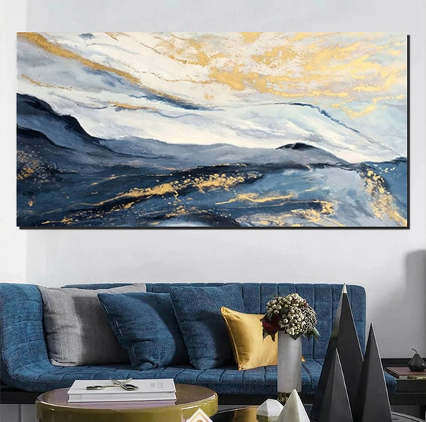 Large Painting on Canvas, Living Room Wall Art Paintings, Acrylic Abstract Painting Behind Couch, Buy Paintings Online, Simple Acrylic Painting Ideas-Paintingforhome