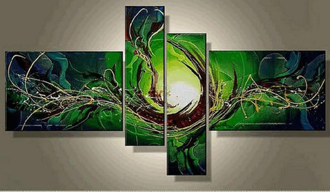 Large Wall Art Ideas for Bedroom, Simple Abstract Art, Abstract Painting on Canvas, 4 Piece Wall Art, Canvas Painting, Hand Painted Art on Canvas-Paintingforhome