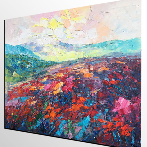 Canvas Art, Mountain Landscape Original Painting, Custom Large Modern Wall Art, Buy Art Online-Paintingforhome
