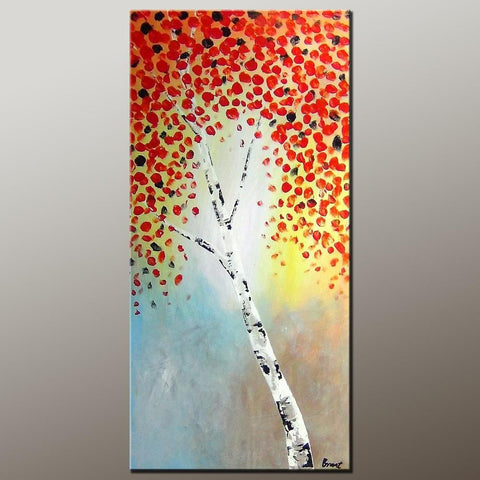 Tree Art, Acrylic Painting, Autumn Tree Painting, Abstract Art Painting, Canvas Wall Art, Bedroom Wall Art, Canvas Art, Modern Art, Contemporary Art-Paintingforhome