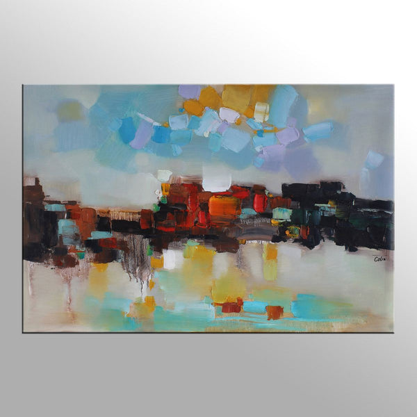 Abstract Oil Painting, Custom Abstract Artwork on Canvas, Abstract Painting for Living Room, Canvas Painting for Sale-Paintingforhome
