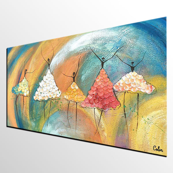 Canvas Paintings for Bedroom, Ballet Dancer Painting, Simple Wall Art Painting, Abstract Canvas Painting, Abstract Wall Art Paintings, Large Painting for Sale-Paintingforhome