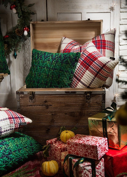 Holiday Decorative Throw Pillows, Decorative Sofa Pillows, Green Decorative Pillows for Living Room-Paintingforhome