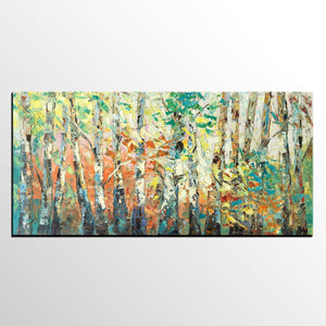 Autumn Tree Painting, Original Oil Paintings for Sale, Custom Landscape Painting on Canvas, Buy Paintings Online-Paintingforhome