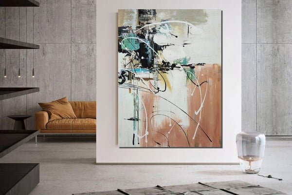 Living Room Wall Art Painting, Extra Large Acrylic Painting, Simple Modern Art, Modern Contemporary Abstract Artwork-Paintingforhome