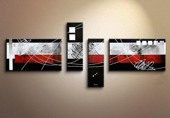 Modern Canvas Art Paintings, Large Abstract Painting for Living Room, Oil Painting on Canvas, Black and Red Canvas Painting, Modern Painting for Sale-Paintingforhome