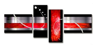 Abstract Wall Art Paintings, Huge Wall Art, Extra Large Painting for Living Room, Black and Red Wall Art, Art on Canvas, Buy Art Online-Paintingforhome