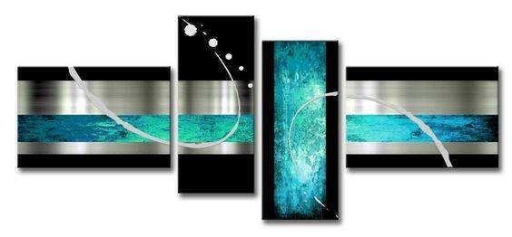 Abstract Painting on Canvas, Extra Large Painting, Simple Abstract Art, Black and Blue Paintings, Living Room Wall Art Ideas, Large Modern Paintings-Paintingforhome