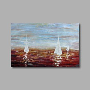 Sail Boat Painting, Canvas Painting, Wall Art Decor, Abstract Art, Canvas Wall Art, Art on Canvas-Paintingforhome