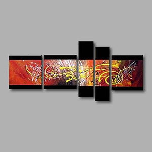 Canvas Painting, Group Painting, Large Wall Art, Abstract Painting, Huge Wall Art, Acrylic Art, Abstract Art, 5 Piece Wall Painting-Paintingforhome