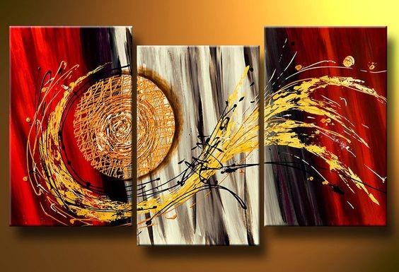 3 Piece Wall Art Painting, Modern Abstract Painting, Canvas Painting f –  Paintingforhome