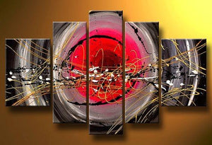 Abstract Painting, Canvas Painting Set, Extra Large Wall Art, Acrylic Art, 5 Piece Wall Painting-Paintingforhome