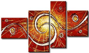 Red Abstract Painting, Living Room Wall Art Paintings, Extra Large Painting on Canvas, Hand Painted Wall Art-Paintingforhome