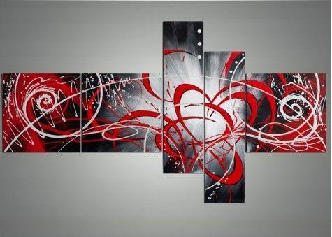 Hand Painted Canvas Art, Multiple Canvas Painting, Living Room Modern Painting, Abstract Painting on Canvas, Huge Wall Art Paintings-Paintingforhome
