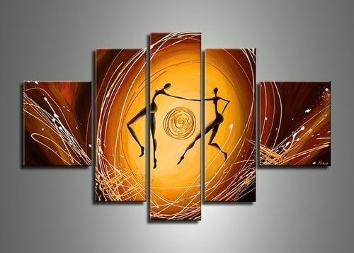 Extra Large Paintings for Living Room, 5 Piece Canvas Art, Buy Abstract Paintings, Abstract Figure Painting, Large Acrylic Paintings on Canvas-Paintingforhome