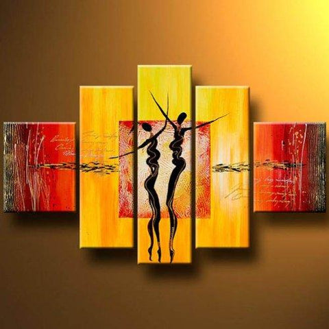 Abstract Art of Love, Simple Modern Art, Acrylic Canvas Painting, Modern Acrylic Paintings, Abstract Painting for Bedroom-Paintingforhome