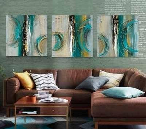 Simple Abstract Art Paintings, Large Acrylic Painting for Living Room, Modern Wall Art Paintings, 3 Piece Paintings-Paintingforhome