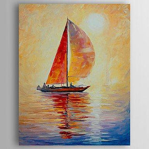 Canvas Painting, Sail Boat Painting, Kitchen Art Decor, Abstract Art, Canvas Wall Art, Art on Canvas-Paintingforhome