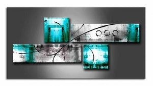 Extra Large Painting, Bedroom Wall Art, Abstract Art Set, 4 Piece Abstract Painting, Modern Art, Contemporary Art-Paintingforhome