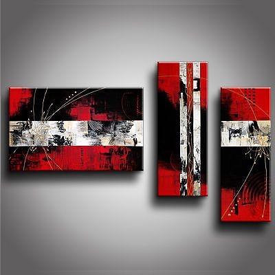 Contemporary Art, Abstract Modern Art, Bedroom Wall Art, Red Canvas Art, Canvas Painting-Paintingforhome