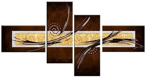 Extra Large Painting, Living Room Wall Art, Abstract Art Set, 4 Piece Abstract Painting, Modern Art, Contemporary Artwork-Paintingforhome