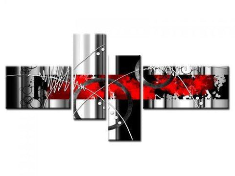 Living Room Wall Art, Abstract Art Set, Extra Large Painting, 4 Piece Abstract Painting, Modern Art, Contemporary Artwork-Paintingforhome