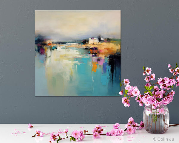 Abstract Landscape Painting on Canvas, Extra Large Original Artwork, Large Paintings for Bedroom, Oversized Contemporary Wall Art Paintings-Paintingforhome