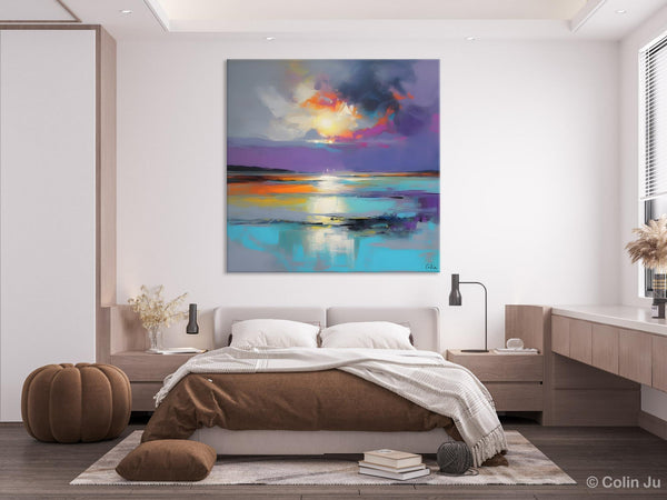 Large Abstract Painting for Living Room, Original Abstract Wall Art, Landscape Acrylic Art, Landscape Canvas Art, Hand Painted Canvas Art-Paintingforhome