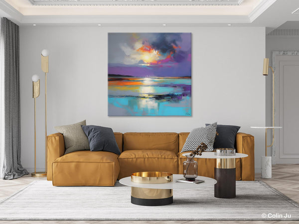 Large Abstract Painting for Living Room, Original Abstract Wall Art, Landscape Acrylic Art, Landscape Canvas Art, Hand Painted Canvas Art-Paintingforhome
