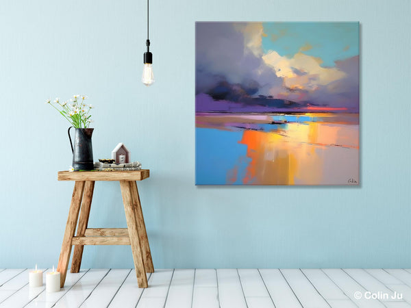 Original Landscape Wall Art, Landscape Oil Paintings, Landscape Canvas Art, Abstract Landscape Painting for Living Room, Hand Painted Canvas Art-Paintingforhome