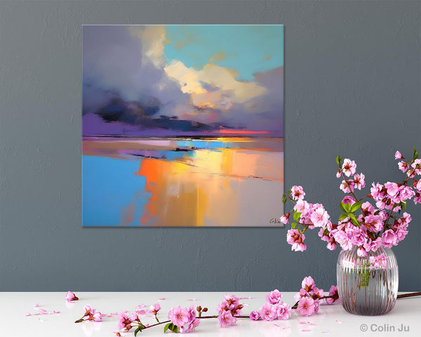 Original Landscape Wall Art, Landscape Oil Paintings, Landscape Canvas Art, Abstract Landscape Painting for Living Room, Hand Painted Canvas Art-Paintingforhome