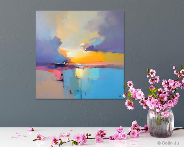 Original Modern Wall Art Painting, Abstract Landscape Paintings, Canvas Painting for Living Room, Oversized Contemporary Abstract Artwork-Paintingforhome