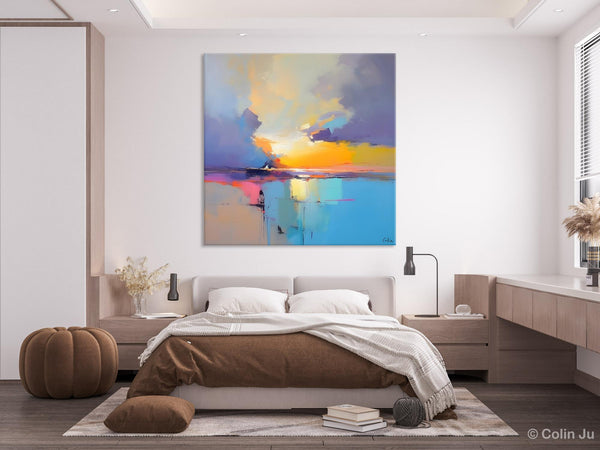 Original Modern Wall Art Painting, Abstract Landscape Paintings, Canvas Painting for Living Room, Oversized Contemporary Abstract Artwork-Paintingforhome