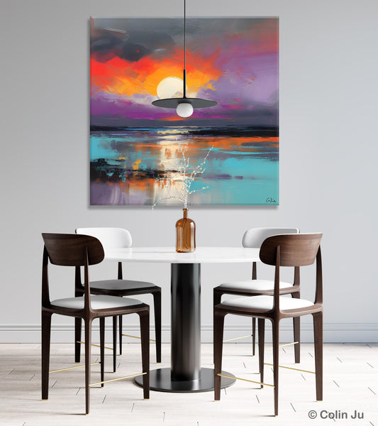 Large Landscape Painting for Living Room, Original Abstract Landscape Wall Art, Landscape Canvas Art, Hand Painted Canvas Paintings-Paintingforhome