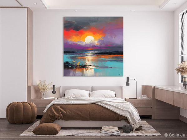 Large Landscape Painting for Living Room, Original Abstract Landscape Wall Art, Landscape Canvas Art, Hand Painted Canvas Paintings-Paintingforhome