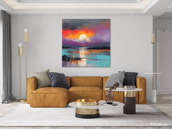 Large Landscape Painting for Living Room, Original Abstract Landscape Wall Art, Landscape Canvas Art, Hand Painted Canvas Paintings-Paintingforhome