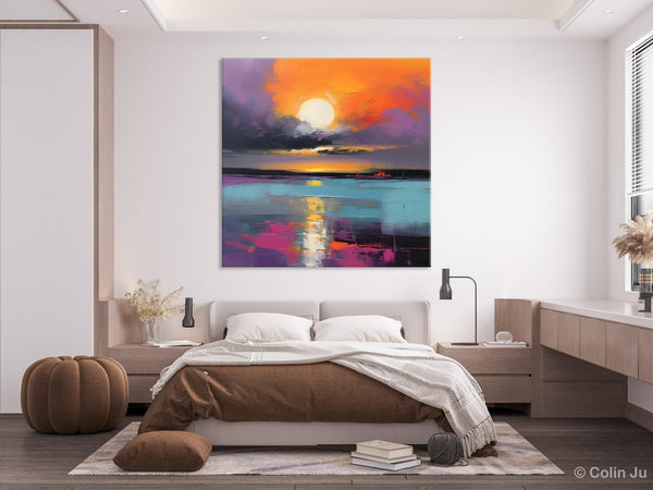 Abstract Landscape Artwork, Landscape Painting on Canvas, Hand Painted Canvas Art, Contemporary Wall Art Paintings, Extra Large Original Art-Paintingforhome