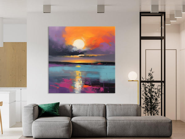 Abstract Landscape Artwork, Landscape Painting on Canvas, Hand Painted Canvas Art, Contemporary Wall Art Paintings, Extra Large Original Art-Paintingforhome