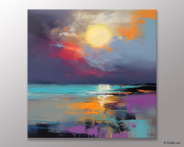 Abstract Landscape Paintings, Simple Wall Art Ideas, Original Landscape Abstract Painting, Large Landscape Canvas Paintings, Buy Art Online-Paintingforhome
