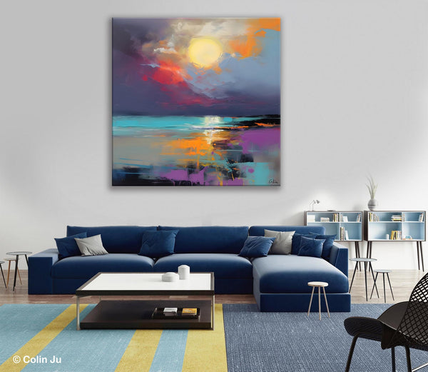 Abstract Landscape Paintings, Simple Wall Art Ideas, Original Landscape Abstract Painting, Large Landscape Canvas Paintings, Buy Art Online-Paintingforhome