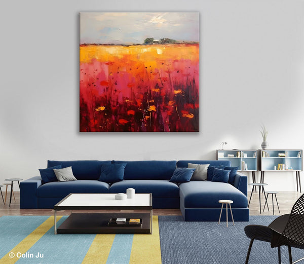 Contemporary Wall Art Paintings, Large Acrylic Paintings on Canvas, Abstract Landscape Paintings for Living Room, Landscape Canvas Art-Paintingforhome