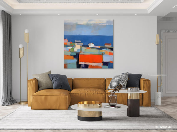 Large Art Painting for Living Room, Original Landscape Canvas Art, Oversized Landscape Wall Art Paintings, Contemporary Acrylic Painting on Canvas-Paintingforhome